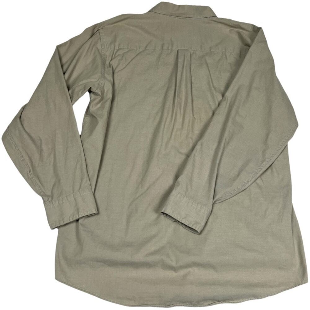 Etienne Aigner Button Down Shirt Tan Brown Long Sleeve Collared Men's 16.5 34/35 - Picture 9 of 9